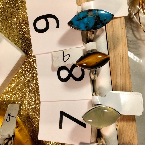 Sterling silver gemstone ring size 9 - Picture 5 of 6